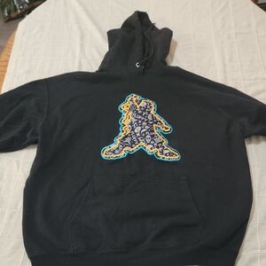 Stylish Black Graphic Hoodie Sweater